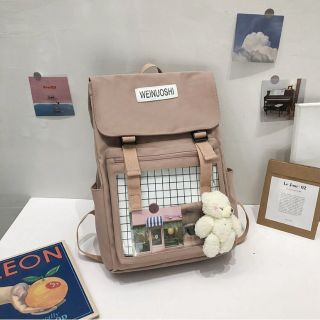 Balo đi học ulzzang, balo vuông sọc