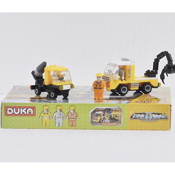 Bộ đồ chơi Ghép hình DUKA - xây dựng thành phố 225 chi tiết   - MLB