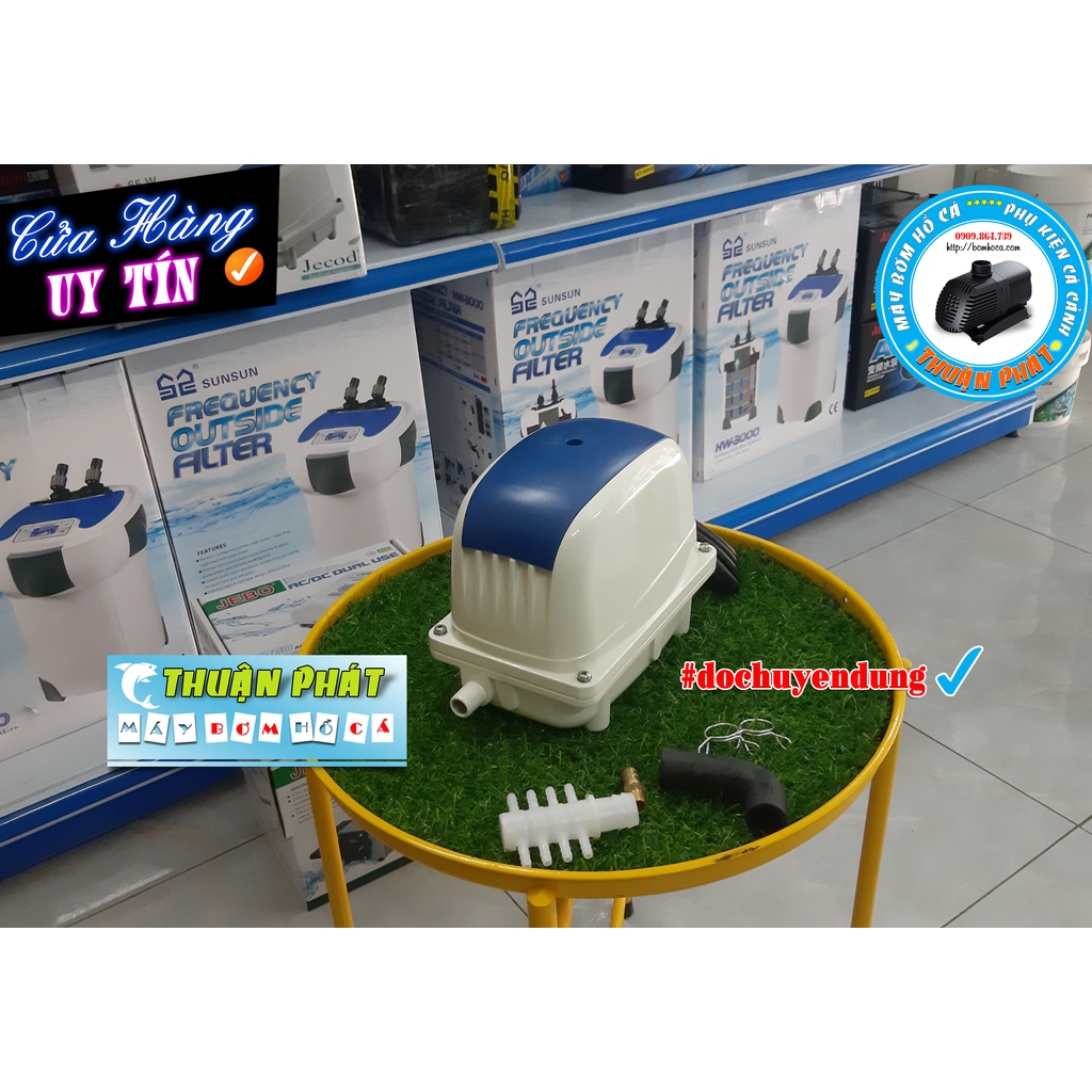 Máy Sủi Oxy Jecod PA60 - PA80 - PA100  Máy Sục Khí Oxy Cho Hồ Cá KOI