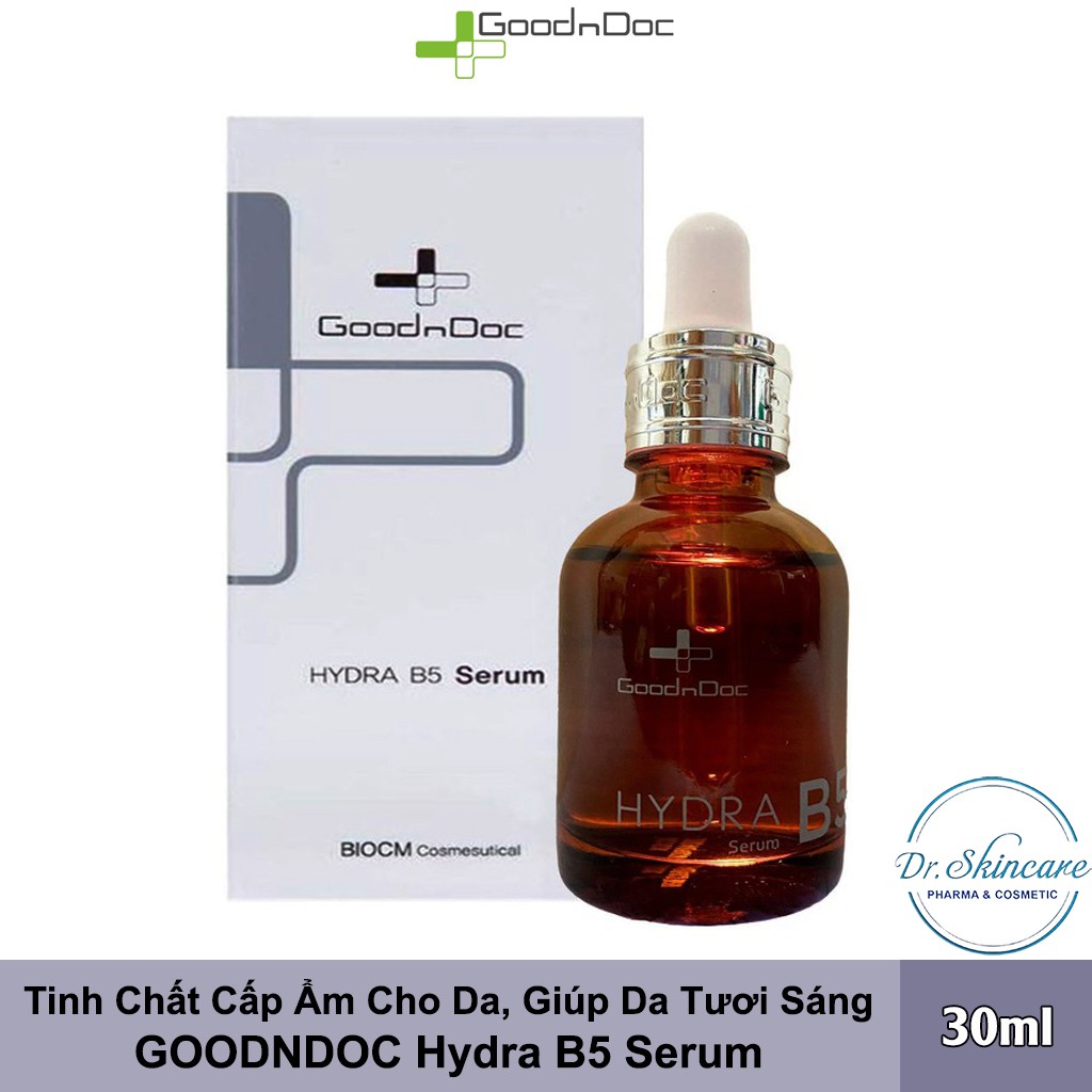 [CHÍNH HÃNG] Serum dưỡng ẩm trắng sáng da, mờ thâm nám, chống lão hóa GOODNDOC HYDRA B5 SERUM 30ml