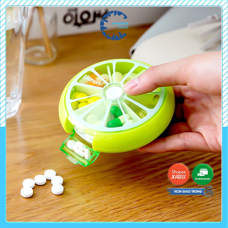 Hộp chia thuốc 7-8 ngày, hộp đựng thuốc mini tiện dụng khi đi du lịch