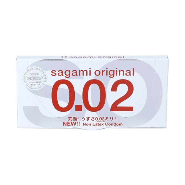 Bao Cao Su Cao Cấp SIÊU MỎNG SAGAMI ORIGINAL 0.02 - Hộp 2c