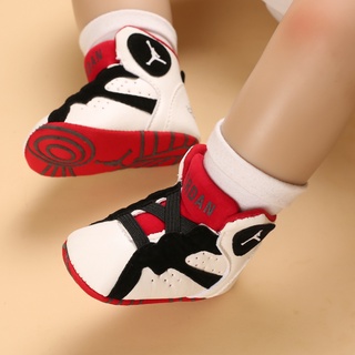 Giày Thể Thao Bằng Da PU Đế Cotton Chống Trượt Dành Cho Bé Trai Sơ Sinh Tập Đi