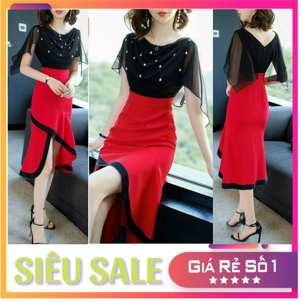 Siêu Sale 🔥 Đầm dự tiệc đính hạt cao cấp hàng nhập khẩu chuẩn đẹp từng chi tiết, sờ mịn, mặc mát, nhìn sang mọi góc nhì
