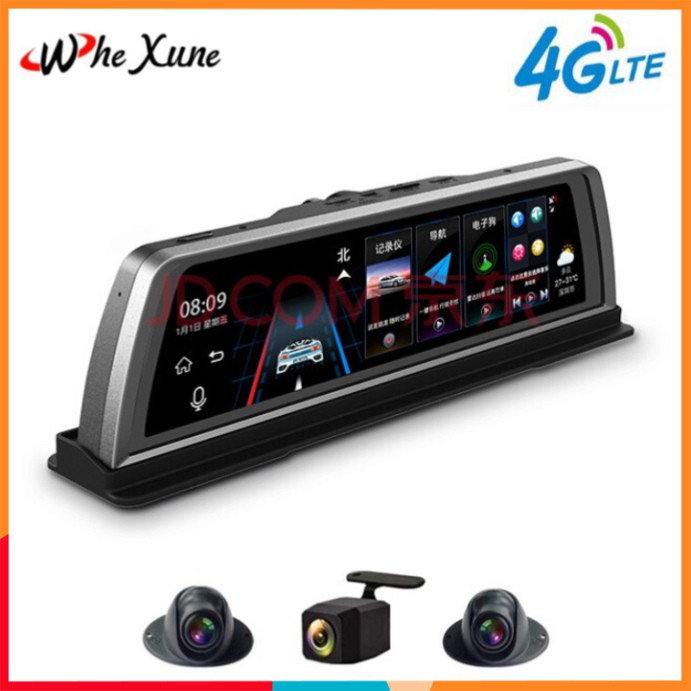 Sản Phẩm  Camera hành trình đặt taplo xe hơi, ô tô cao cấp chính hãng WHEXUNE tích hợp 4 camera, Android Wifi GPS/K600 .