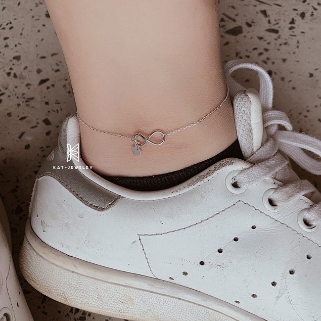 Lắc Chân Bạc 925- Hình Vô Cực Và Trái Tim Đáng Yêu-KaT Jewelry