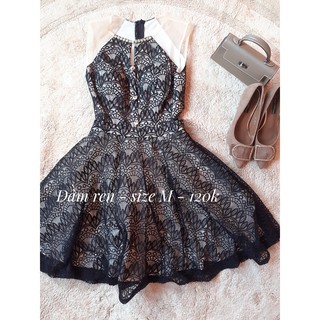 Đầm dự tiệc ren lưới sang chảnh - Váy đầm thanh lý [Hình thật shop chụp]