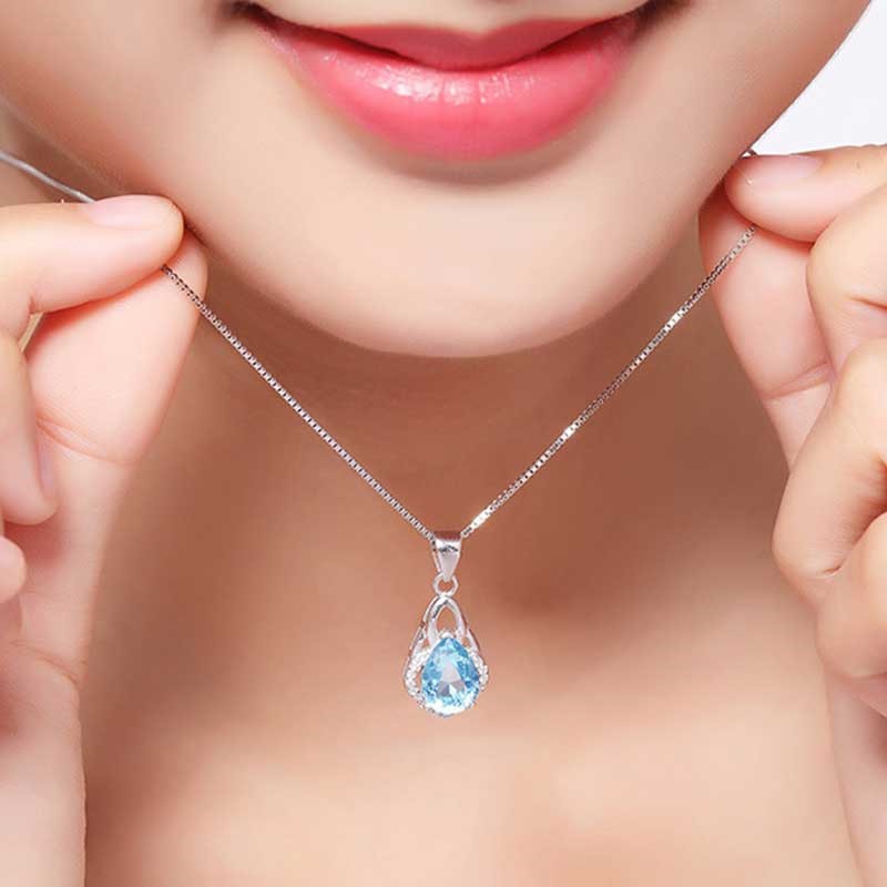 Mặt dây chuyền đá ngọc lam thanh lịch