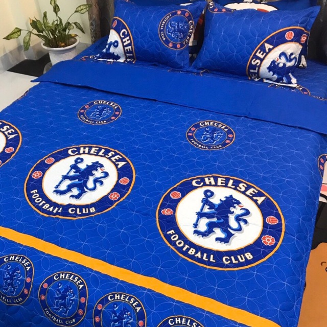 Set chần bông 5 món câu lạc bộ bóng đá- Chelsea xanh