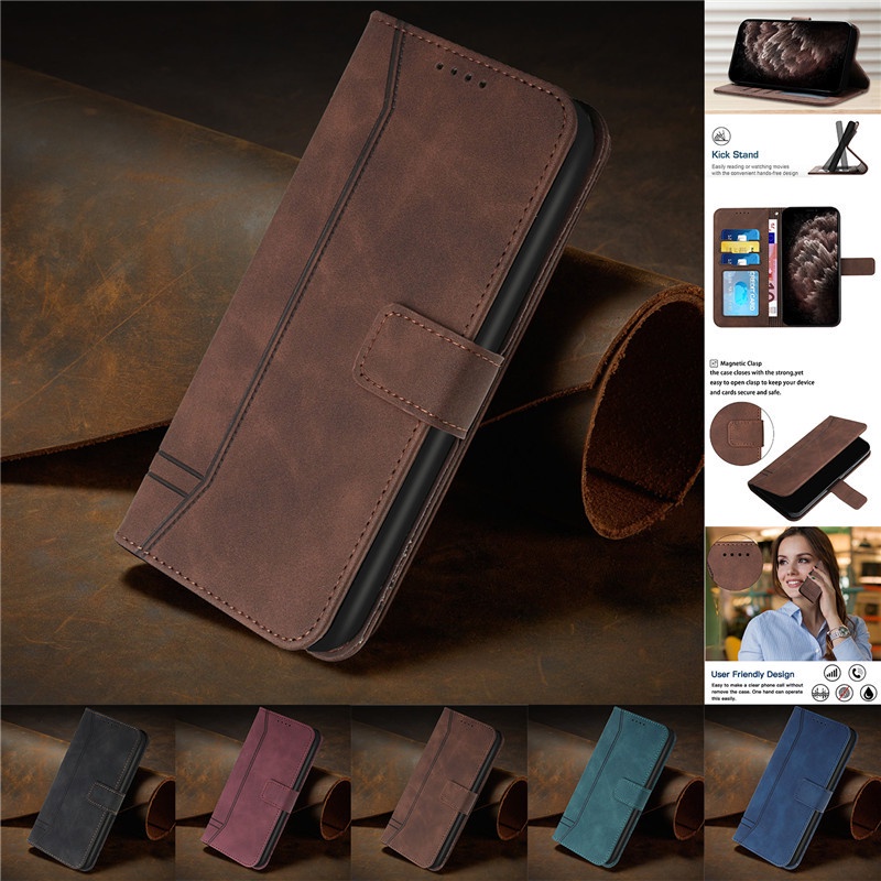 Ốp Điện Thoại Da PU Mềm Dạng Ví Nắp Lật Nam Châm Cho Oppo Realme C12 C15 C25 C17 Realme 7 Pro Realme 8 5G Narzo 20