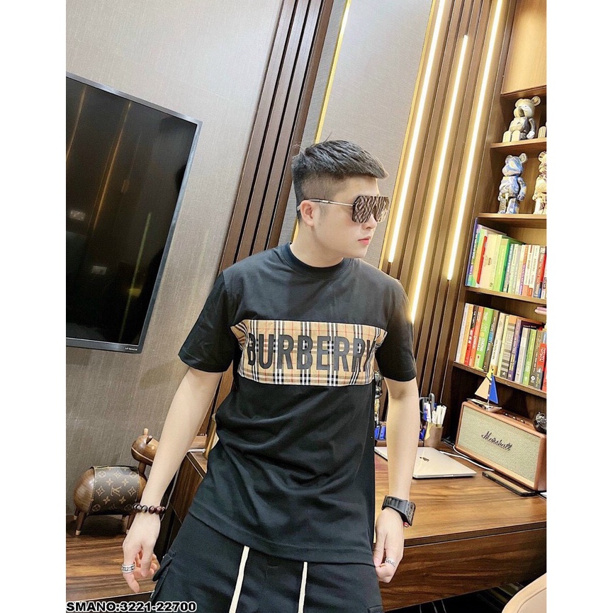 Áo phông nam in BURBERRY ,áo thun có đủ sz 45-85kg, áo thun nam chất vải thoáng mát chất co giãn nhẹ- AP41