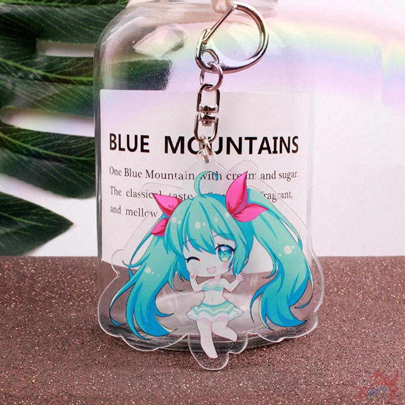 ❀ Hatsune Miku Móc khóa ❀ Q Sexy Bikini VOCALOID Sakura KeyRing Pendant Gifts
