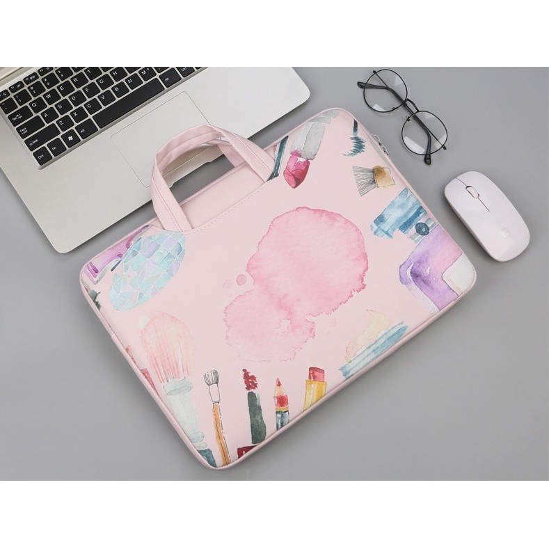 Set túi đựng laptop kèm ví cho máy 15.6 inch hoạt tiết hoạt hình LL29 | BigBuy360 - bigbuy360.vn