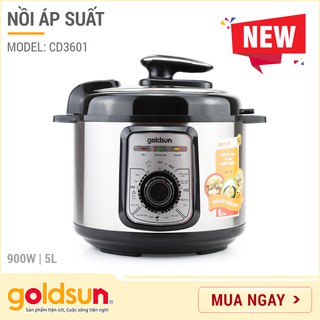 Nồi áp suất điện cơ Goldsun CD3601 (5L) - HÀNG CHÍNH HÃNG - BẢO HÀNH 12 THÁNG - Đa chức năng nấu nướng.