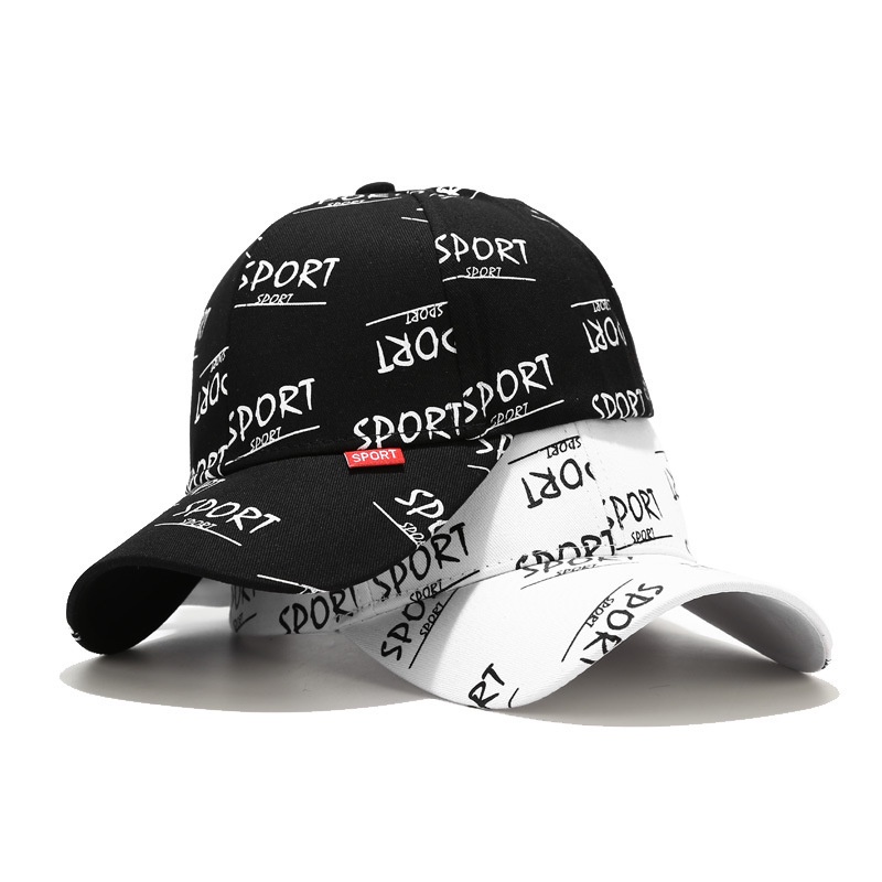 Nón lưỡi trai LINJW thể thao phong cách bóng chày họa tiết Graffiti đơn giản thời trang 2021 dành cho nam và nữ