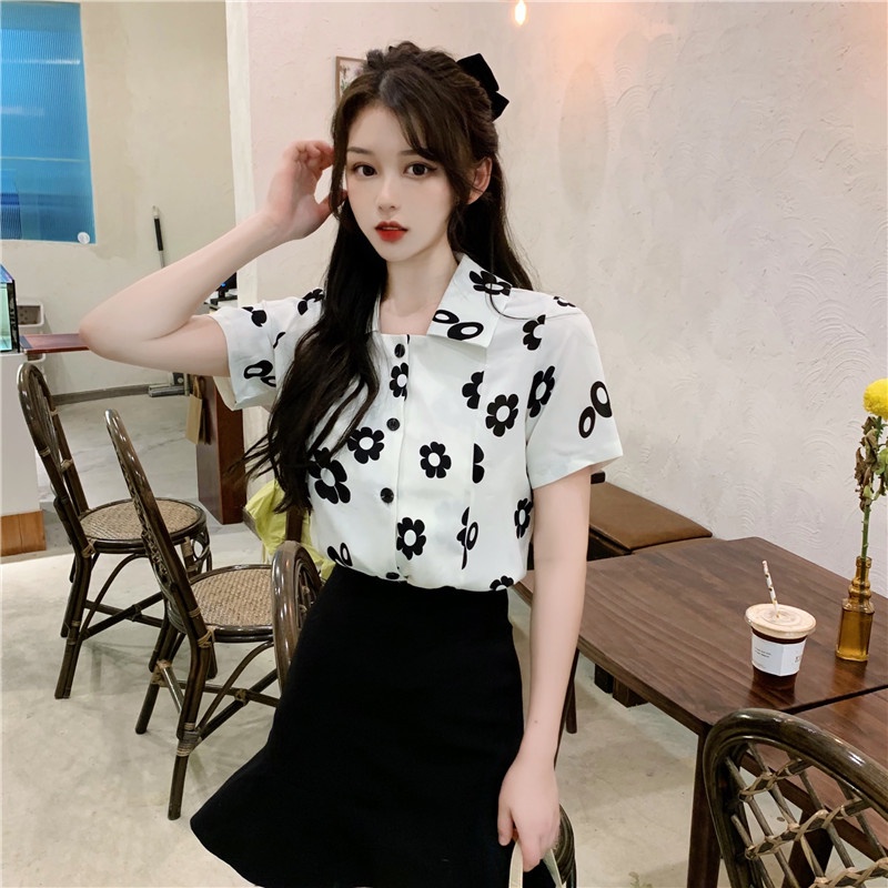 NRVP Áo Sơ Mi Dáng Rộng Thời Trang Hàn Quốc Cá Tính Cho Nữ