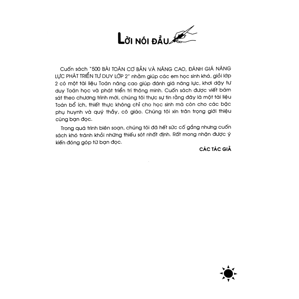Sách 500 Bài Toán Cơ Bản Và Nâng Cao Lớp 2 (Đánh Giá Năng Lực Phát Triển Tư Duy)