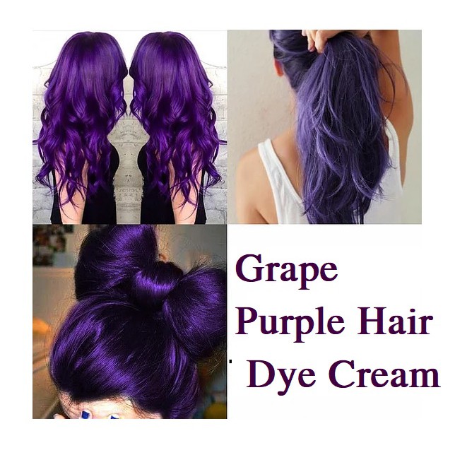 Thuốc Nhuộm Tóc Tím Nho Tự Nhuộm Tại Nhà Home Grape Purple Hair Dye Cream 4/2