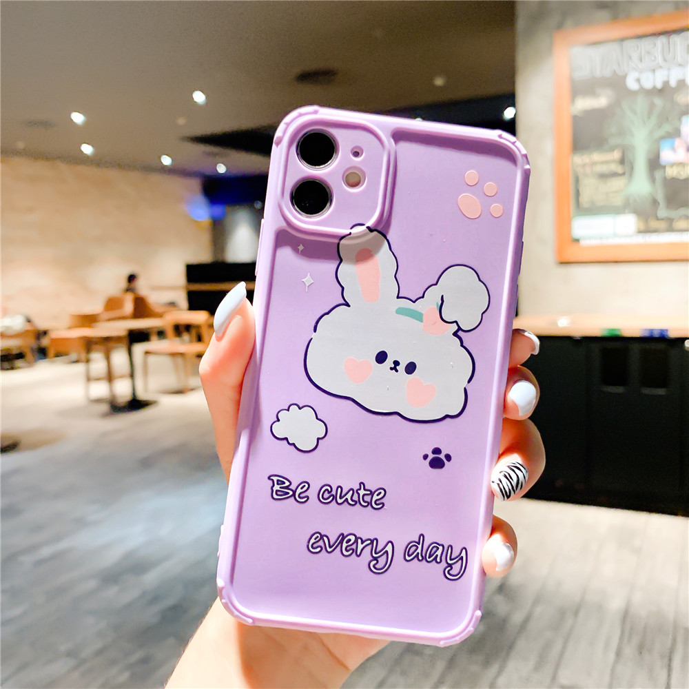 Ốp Điện Thoại Silicon Họa Tiết Chú Thỏ Dễ Thương Cho Iphone 11 Pro Max X Xs Max Xr 7 8 Plus 6 6s Plus Se2020 | BigBuy360 - bigbuy360.vn