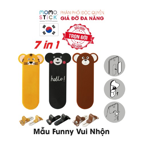 Giá Đỡ ĐT Đa Năng 7 in 1 Momostick Chính Hãng_Bảo Hành Trọn Đời_móc giữ điện thoại trên xe hơi, đế đỡ điện thoại_funny