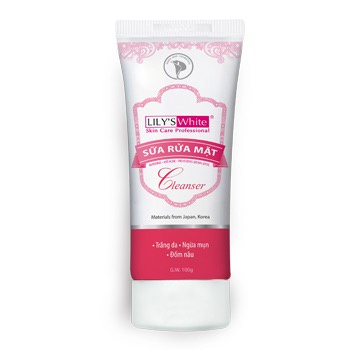 Sữa rửa mặt LILY'S WHITE (hồng) trắng da, ngừa mụn M-11 100gr