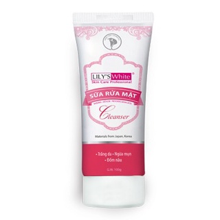 Sữa rửa mặt LILY'S WHITE (hồng) trắng da, ngừa mụn M-11 100gr
