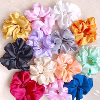 Scrunchies cột tóc vải lụa cao cấp, chất vải dày mịn, đẹp