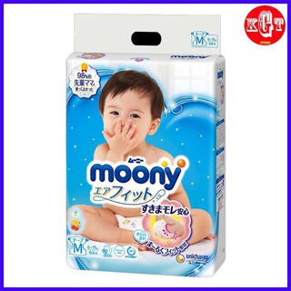 ( CÓ QUÀ TẶNG KÈM ) Bỉm Moony Dán/Quần NB90, S84, M64, M58, L44 XL38