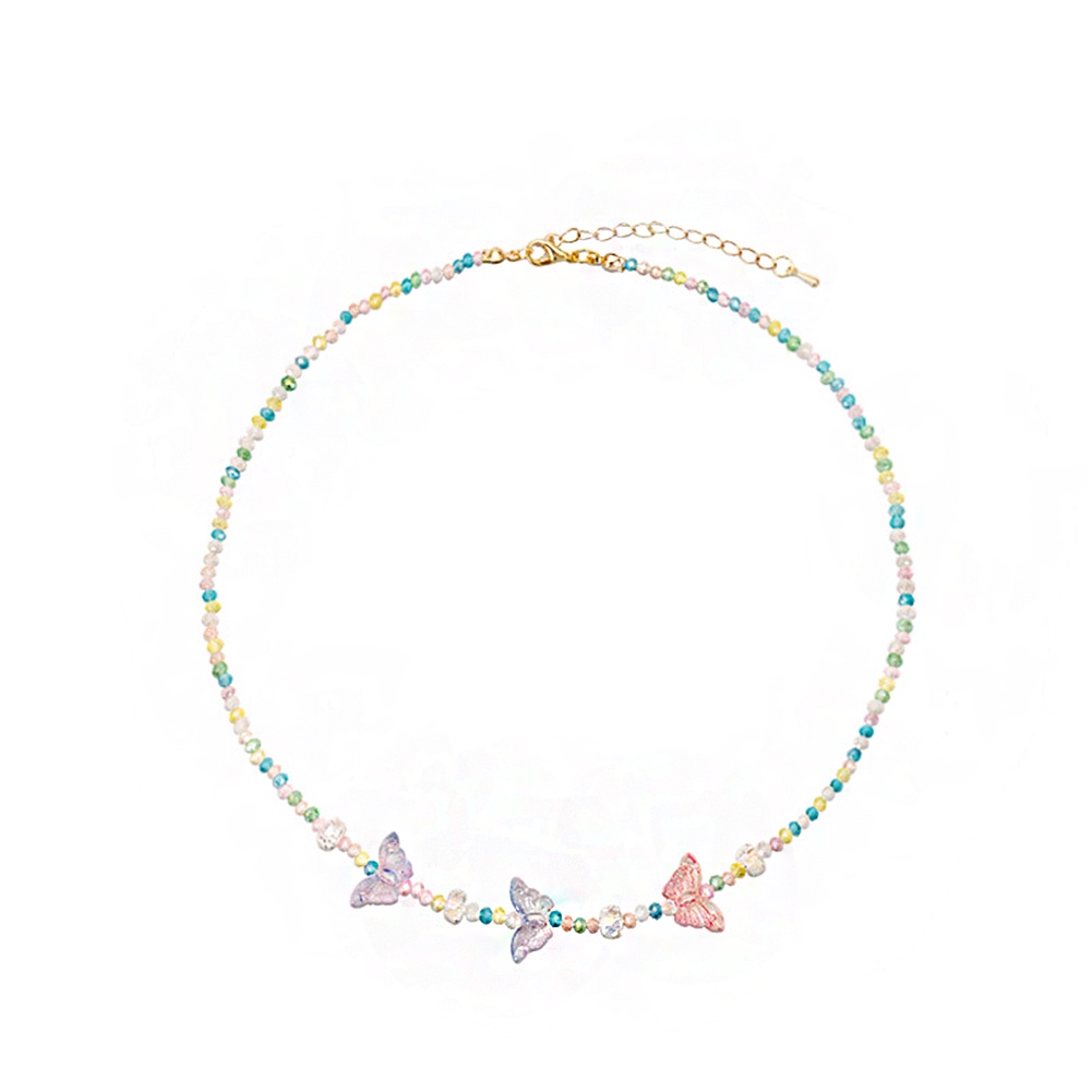 Vòng Tay Chuỗi Hạt Pha Lê Hình Bướm Thời Trang