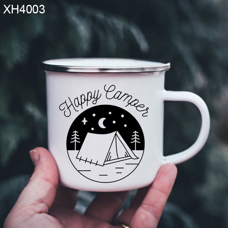 Núi In Men Cốc Cắm Trại Cốc Tay Cầm Drinkware Kỳ Nghỉ Đi Bộ Đường Dài Cốc