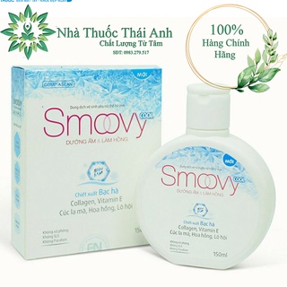 Dung dịch vệ sinh phụ nữ smoovy cool - dưỡng ẩm và làm hồng vùng kín 150ml