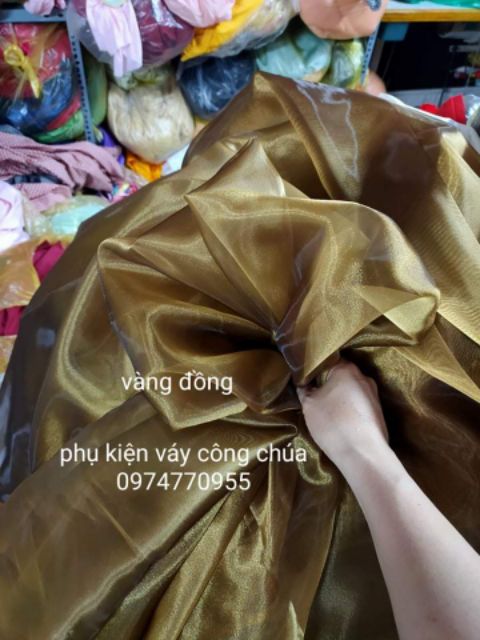 Vải voan kính nhũ loại đẹp