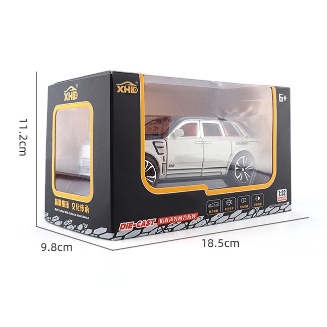 Mô hình kim loại siêu phẩm Rolls Royce Cullinan Mansory tỷ lệ 1:32