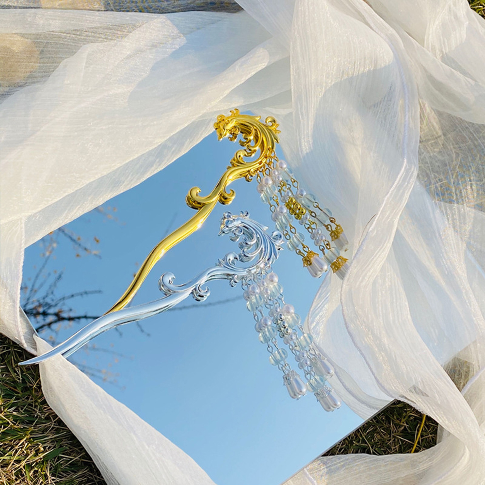 Trâm Cài Tóc Hình Bướm Đính Ngọc Trai Thời Trang