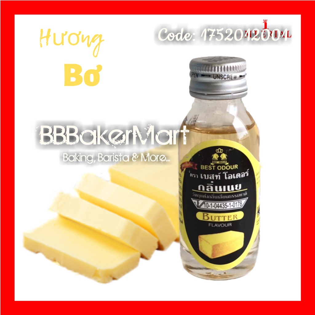 Hương mùi BƠ BUTTER Best Odour Thái Lan - Chai 30ml