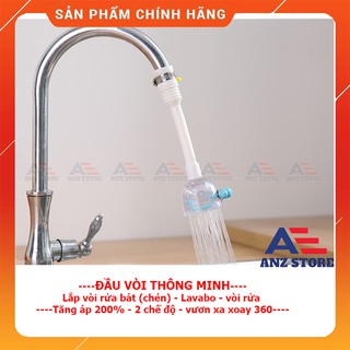 Đầu vòi rửa bát thông minh 360 độ -tăng áp 200% - 2 chế độ rửa - Siêu bền - ANZ STORE
