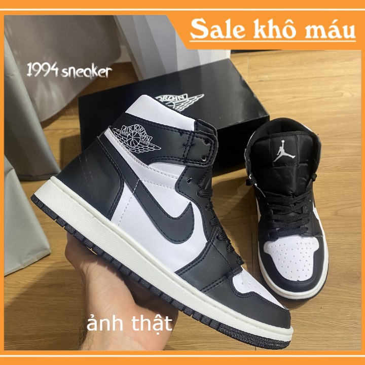 Giày jordan 1 cổ Cao❤️full bill + box❤️ jordan đen trắng cổ cao [ảnh thật + video] jordan panda | BigBuy360 - bigbuy360.vn
