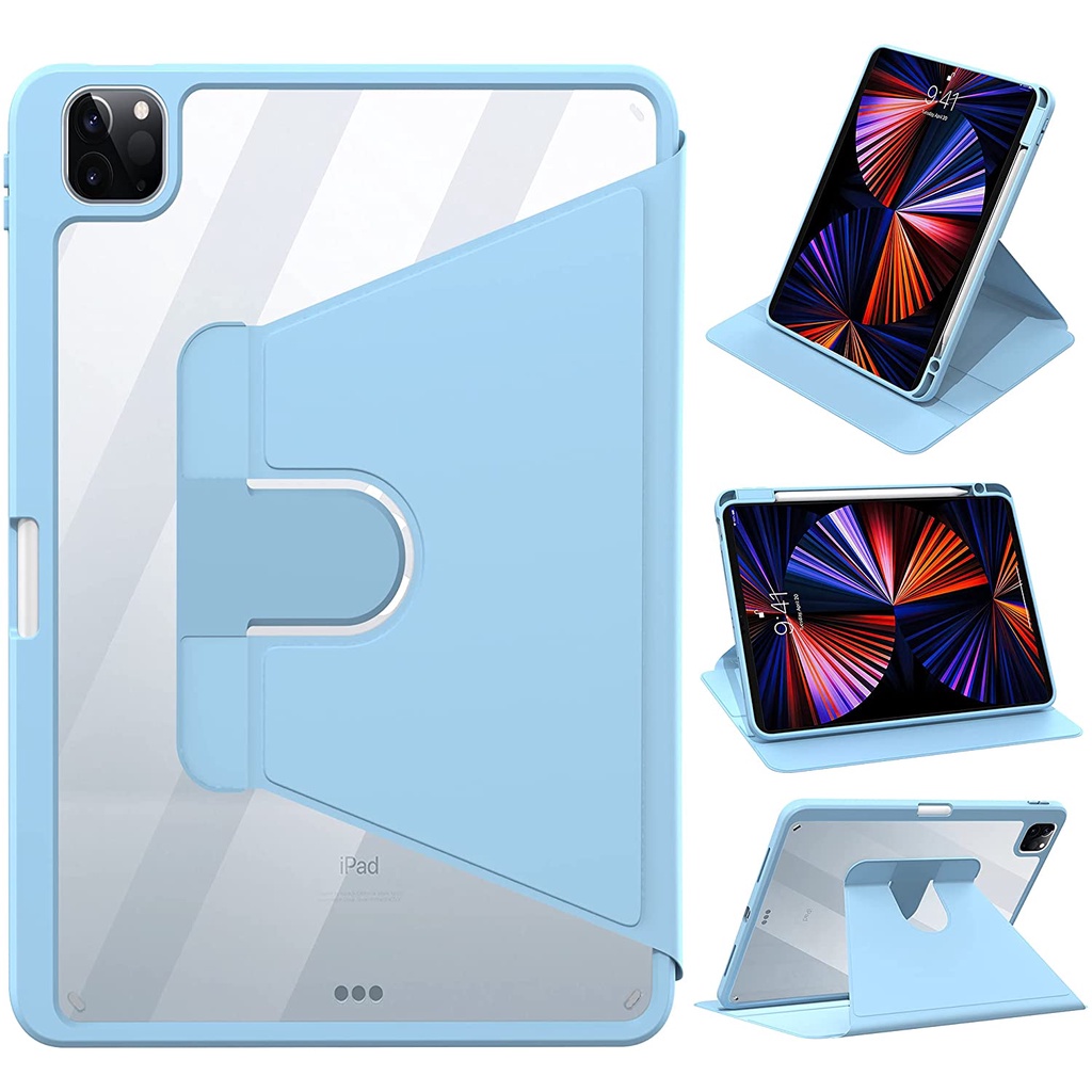 Bao Da Máy Tính Bảng Xoay 360 Độ Cho iPad 7 / 8 / 9 10.2 inch 10th 2022 10.9 inch Air4 10.9 Air5 2022 pro 12.9 inch Mini 6 8.3 inch (2021)