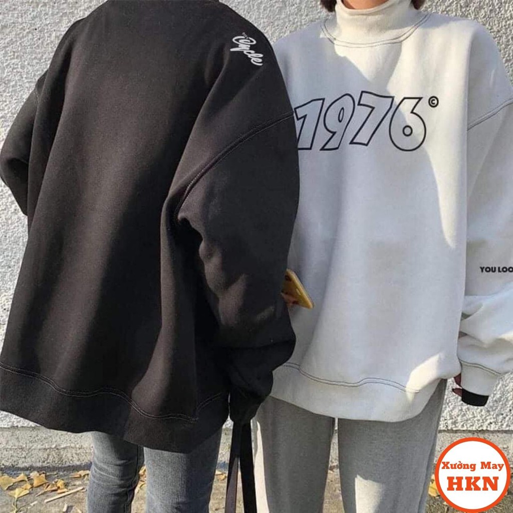 Áo Hoodie Nữ Nỉ Họa Tiết 1976 Vải Đẹp Dày Dặn Mã 473 Xưởng May HKN | BigBuy360 - bigbuy360.vn