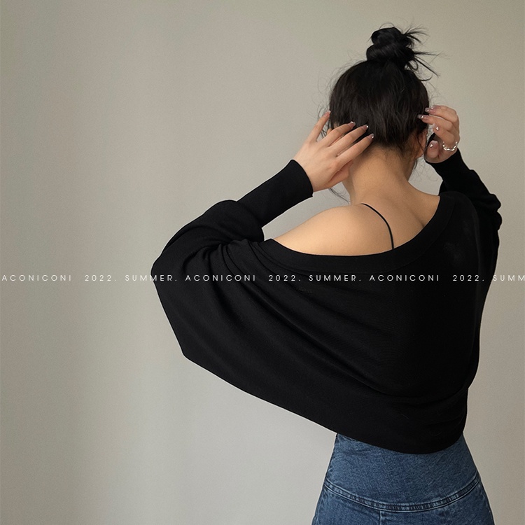 SUXI Áo Cardigan Dệt Kim Mỏng Tay Dài Dáng Rộng Màu Sắc Đơn Giản Dễ Phối Đồ Cho Nữ