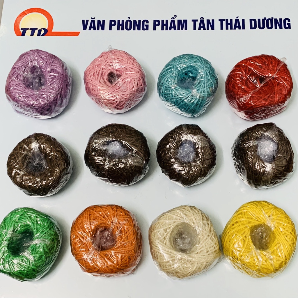 Cuộn Dây Thừng Trang Trí Nhiều Màu 50M x 2MM