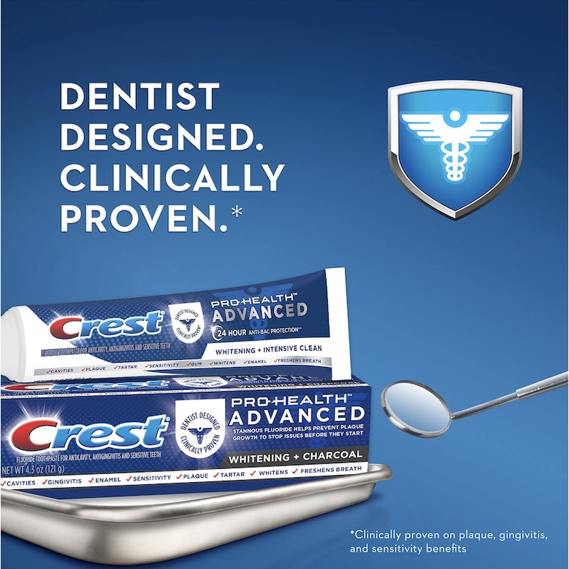 KEM ĐÁNH RĂNG - TRẮNG SÁNG &amp; SẠCH SÂU Crest Pro-Health Advanced Whitening + Intensive Clean Toothpaste, 164g (5.8 oz)