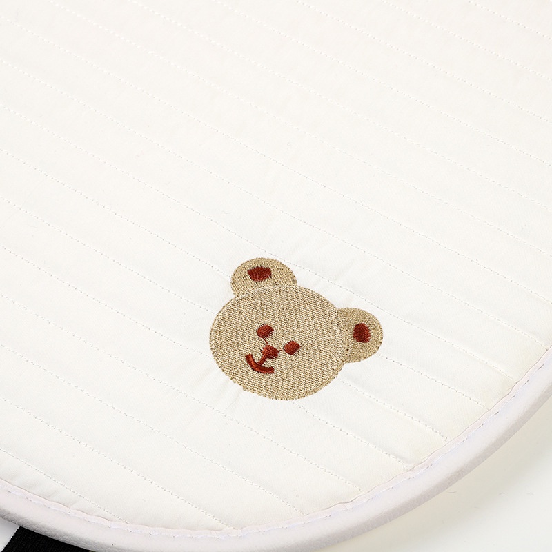 Đệm Lót Ghế Ngồi Xe Hơi Chất Liệu Cotton Thêu Họa Tiết Chú Gấu Dễ Thương Trang Trí Nội Thất