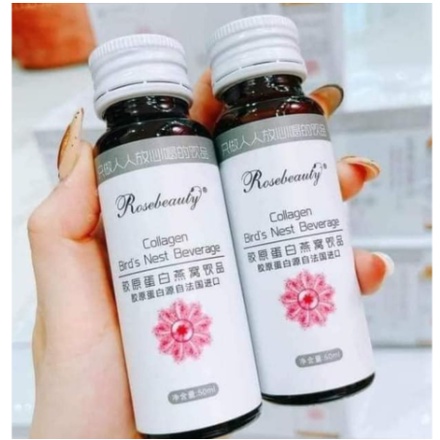 Nước uống Collagen Yến trắng da đẹp da Rosebeauty Collagen Bird’s Nest Beverage