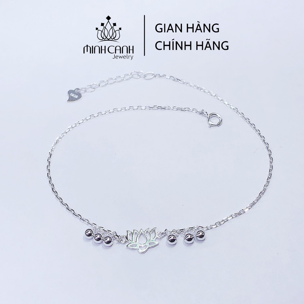 Lắc Chân Hoa Sen Mix Bi Bạc 925 - Minh Canh Jewelry