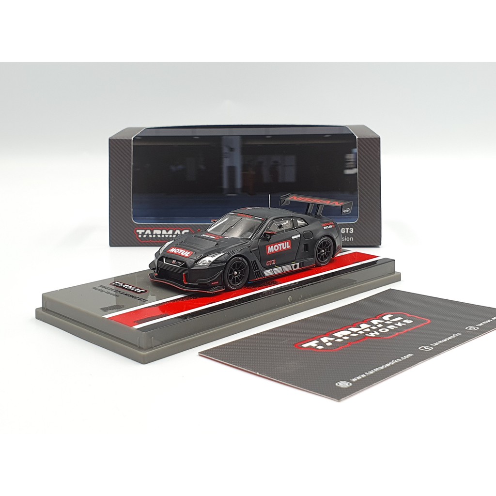 Xe Mô Hình Nissan GT-R Nismo GT3 Tỉ lệ 1:64 Hãng sản xuất Tarmac Works ( Đen Nhám )