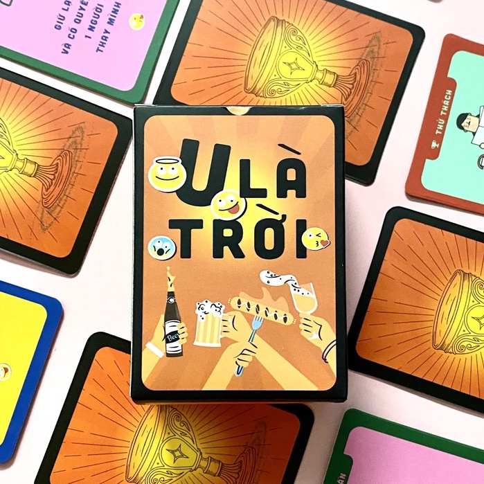 Bộ bài drinking game cho cặp đôi bạn bè thử thách thú vị U Là Trời 100 lá Shay