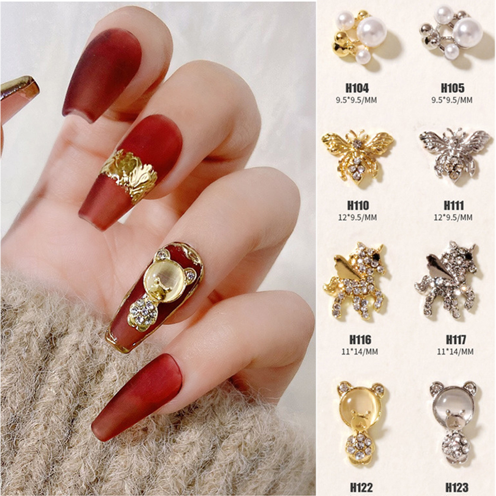 [Hàng mới về] Set 2 phụ kiện đá trang trí móng tay 3D nghệ thuật lấp lánh