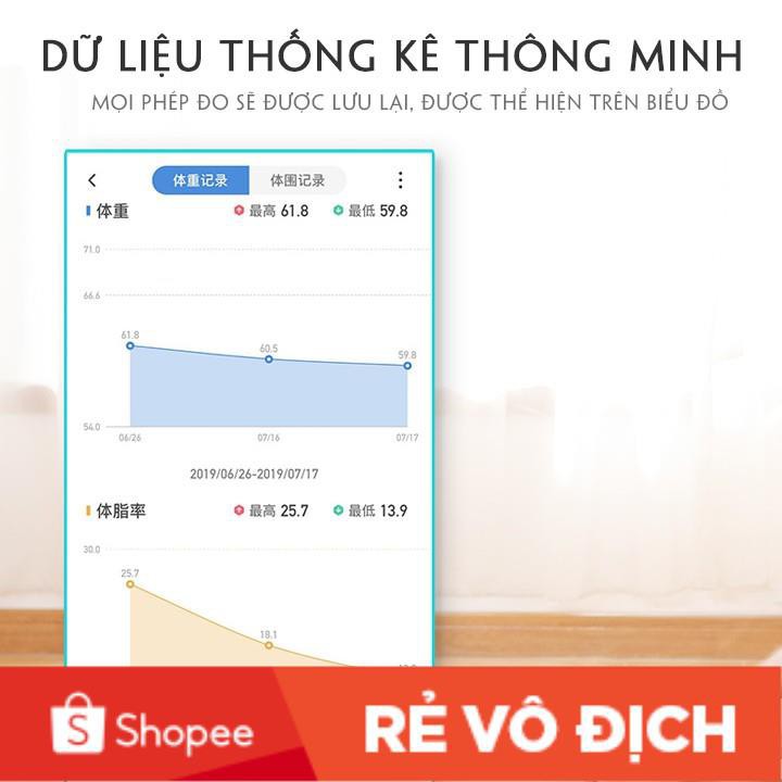 [UY TÍN] Cân Điện Tử Kết Nối Bluetooth Đo Chỉ Số Sức Khỏe, Hoạt Động Thể Thao [ĐO CHUẨN CHỈ SỐ CƠ THỂ]