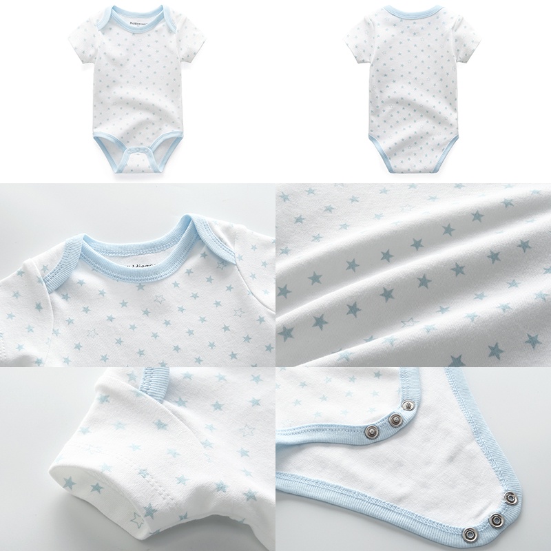 5 Áo liền quần vải cotton chất lượng cao cho trẻ sơ sinh 0-12 tháng